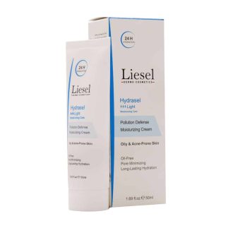 کرم آبرسان صورت و گردن لایسلLiesel - مدل لایت هیدراسل - مناسب پوست چرب و مستعد آکنه